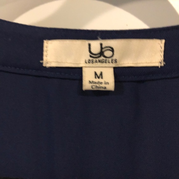 Ya Los Angeles blue sheer button front belted tunic - Picture 3 of 3